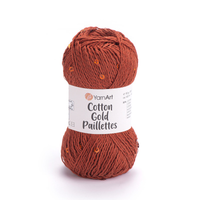 Cotton Gold Paillettes 7117 терракот