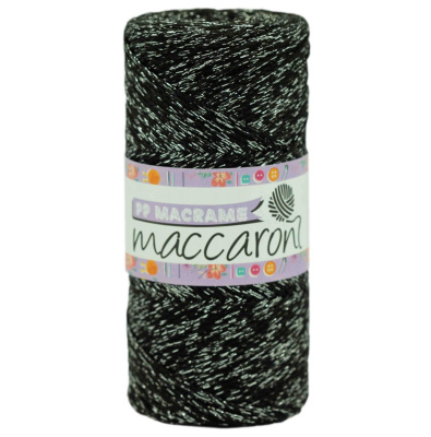 PP Macrame Lurex 02 черный с серебром PP Macrame Lurex 02 черный с серебром