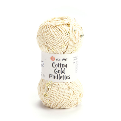 Cotton Gold Paillettes 7103 молочный
