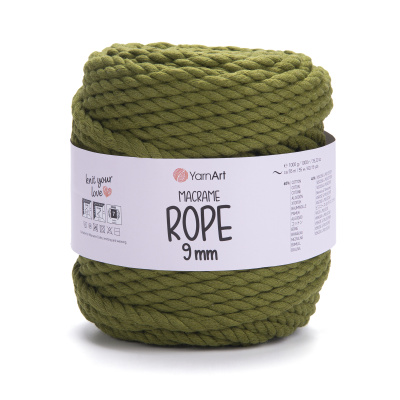 Macrame Rope 9mm 787 хаки Macrame Rope 9mm 787 хаки
