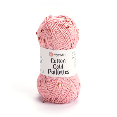 Cotton Gold Paillettes 7108 розовый персик