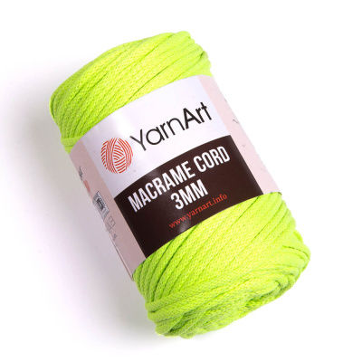 Macrame Cord 3mm 801 салатовый неон Macrame Cord 3mm 801 салатовый неон