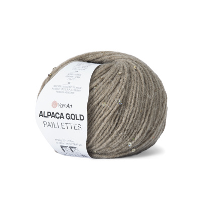 Alpaca Gold Paillettes 9316 серо-бежевый