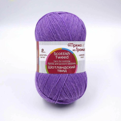 Шотландский твид 1458 фиалковый меланж