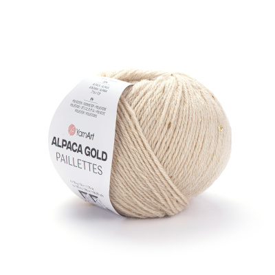 Alpaca Gold Paillettes 9302 бежевый