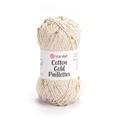 Cotton Gold Paillettes 7104 светло-бежевый