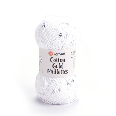 Cotton Gold Paillettes 7102 белый