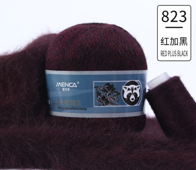 Пух Норки 823 темно-бордовый