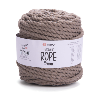 Macrame Rope 9mm 768 темно-бежевый Macrame Rope 9mm 768 темно-бежевый