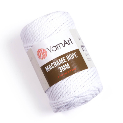 Macrame Rope 3mm 751 белый