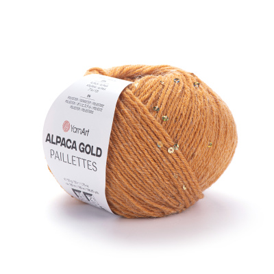 Alpaca Gold Paillettes 9311 оранжевый