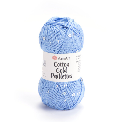 Cotton Gold Paillettes 7110 голубой