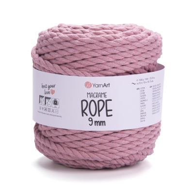 Macrame Rope 9mm 792 розовый Macrame Rope 9mm 792 розовый