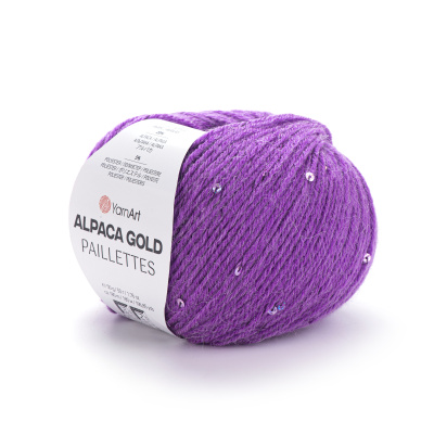 Alpaca Gold Paillettes 9308 фиалка