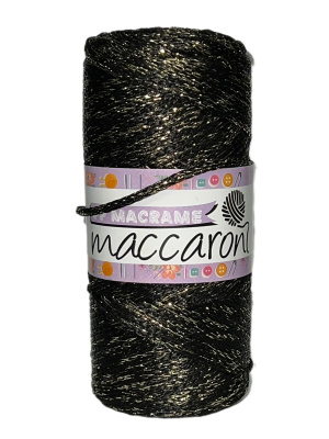 PP Macrame Lurex 12 черно-золотой PP Macrame Lurex 12 черно-золотой