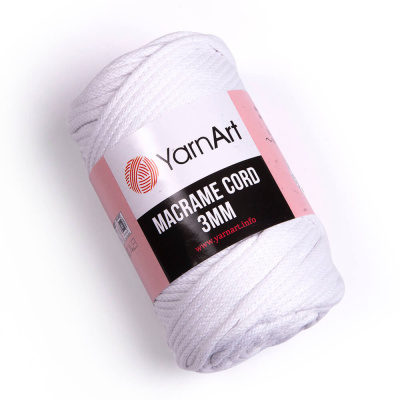 Macrame Cord 3mm 751 белый Macrame Cord 3mm 751 белый