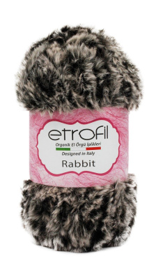 Etrofil Rabbit Fur Yarn, Pink/White - 70350