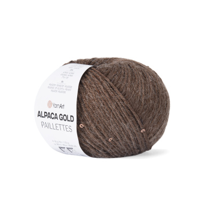 Alpaca Gold Paillettes 9315 коричневый