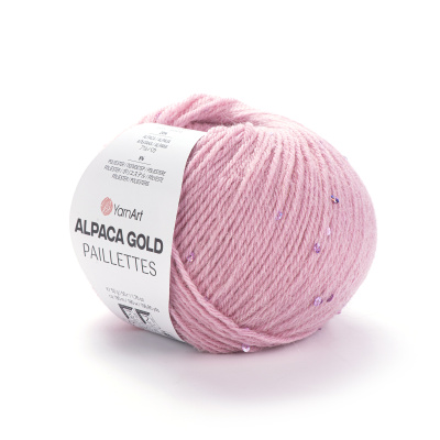 Alpaca Gold Paillettes 9306 розовый
