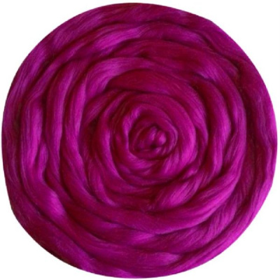 Полутонкая шерсть для валяния 40 цикламен